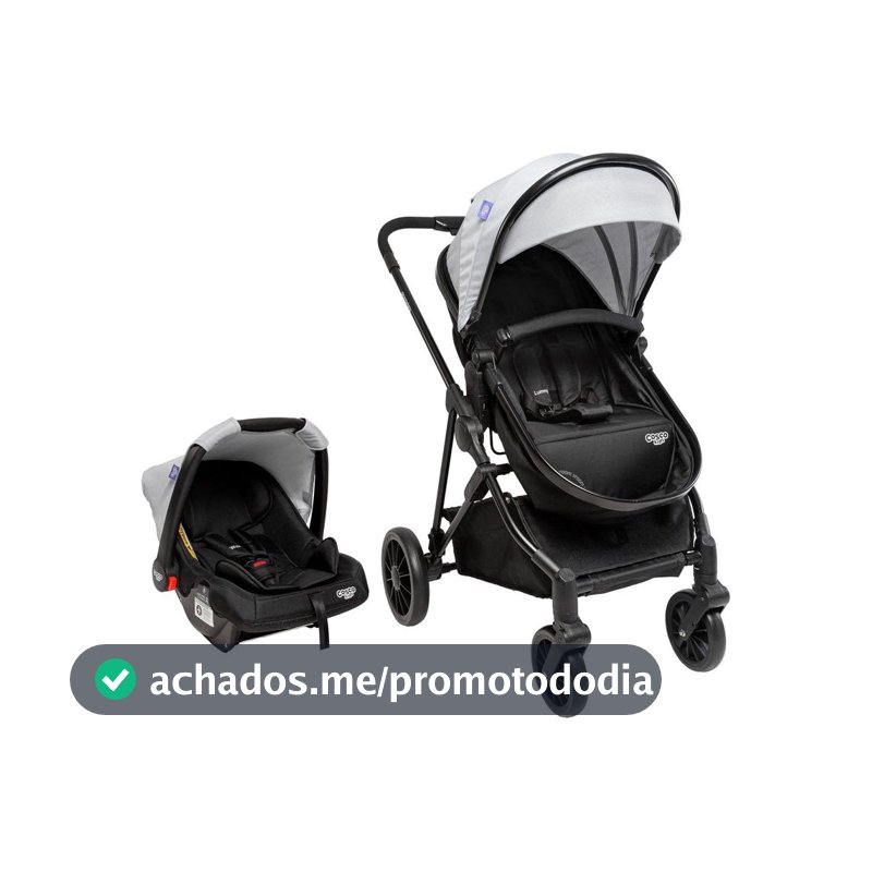 Carrinho de Bebê com Bebê Conforto Cosco Kids Lummy Duo até 22kg - Carrinho com Bebê Conforto