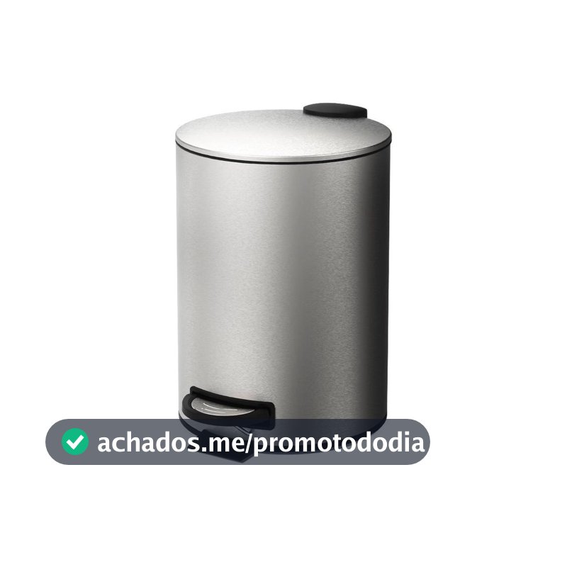 Lixeira Inox com Tampa com Pedal 5L Brinox Spin