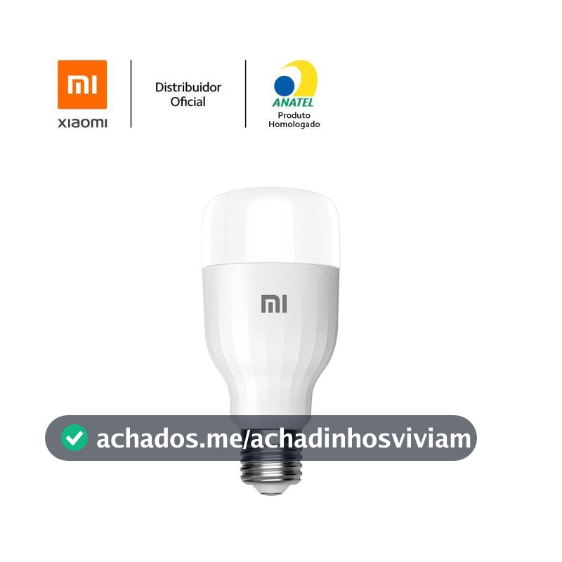 Lâmpada LED Inteligente Xiaomi, RGB, Alexa e Google Assistente, 950Lm, Wi-Fi - Lâmpada Inteligente - Magazine Sacafarelli