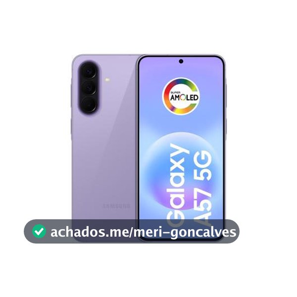 Celular Samsung Galaxy A57 128GB 5G 8GB RAM Lilás 6,7" Câm Tripla + Selfie 12MP