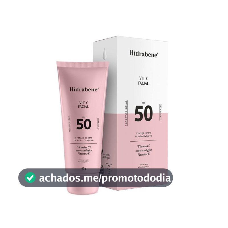 Creme vitamina c facial fps 50 hidrabene vegano 40g