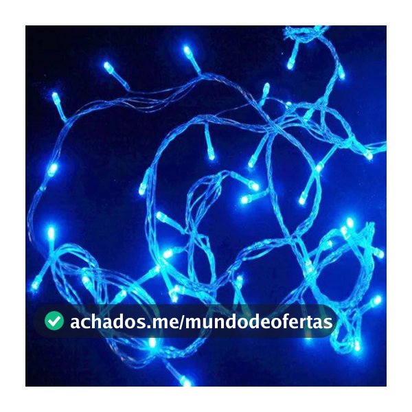 Pisca Pisca De Led Azul Natal 8 Funções 100 Lâmpadas 110v Enfeite Natalino