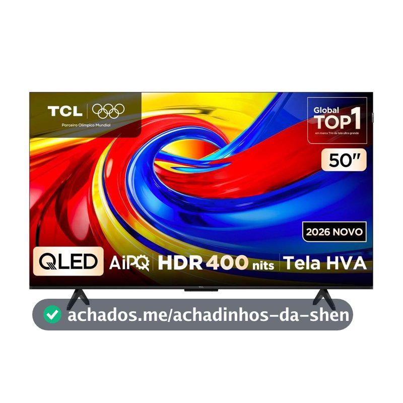 Smart TV 50" TCL 4K UHD QLED 50P7L Google TV 2026