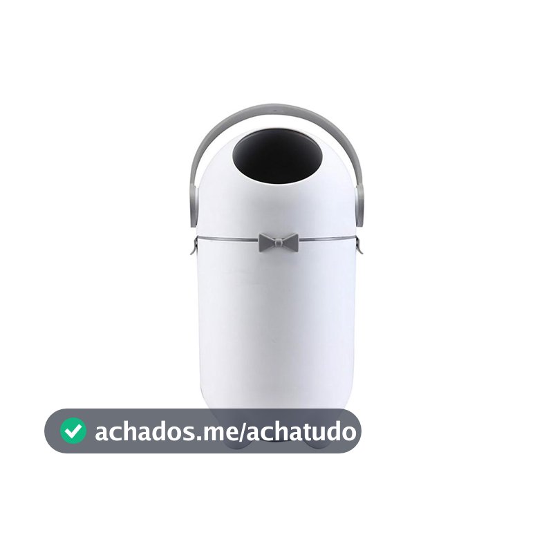 Lixeira Mágica Antiodor Descarte Fraldas Quarto Bebê Tampa Giratória 10L Maxi Baby