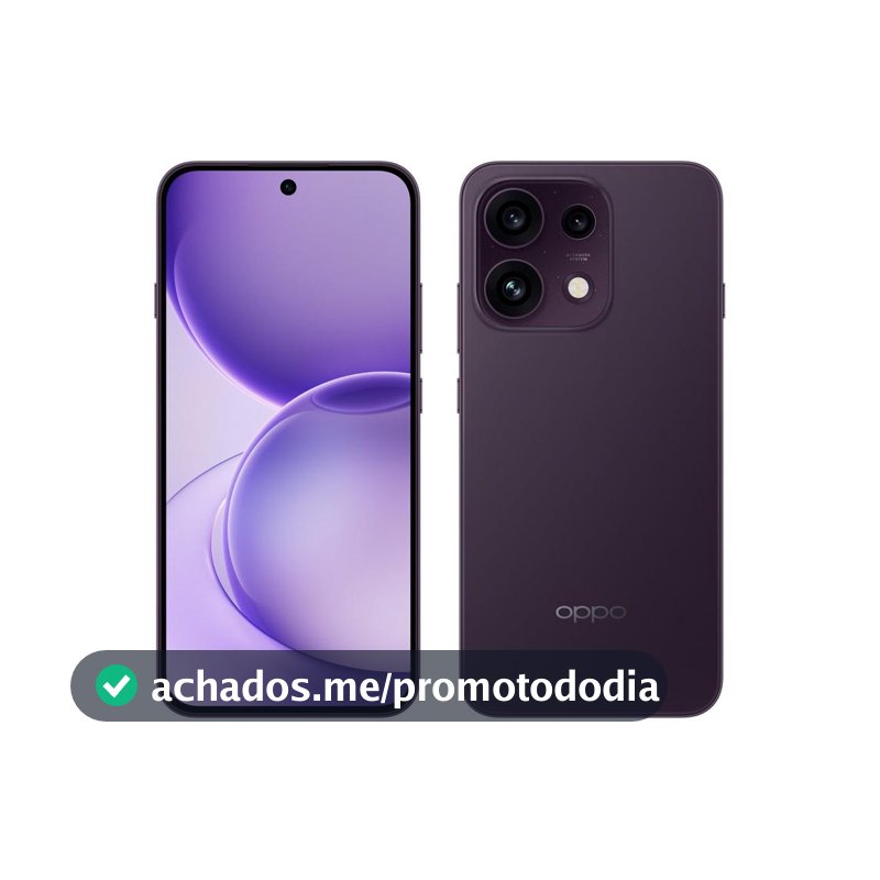 Smartphone OPPO Reno16 F 256GB 5G 8GB RAM Violeta Crepúsculo 6,57" Câm. Tripla + Selfie 50MP