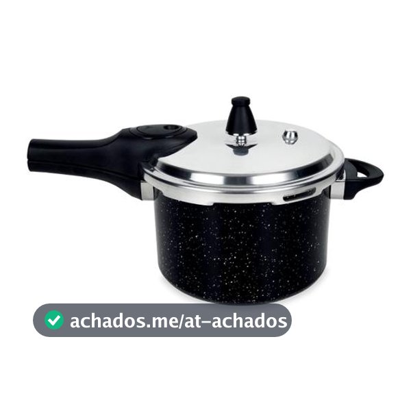 Panela de Pressão Brinox 4,2L Preta Fechamento Externo Ceramic Life Pressure