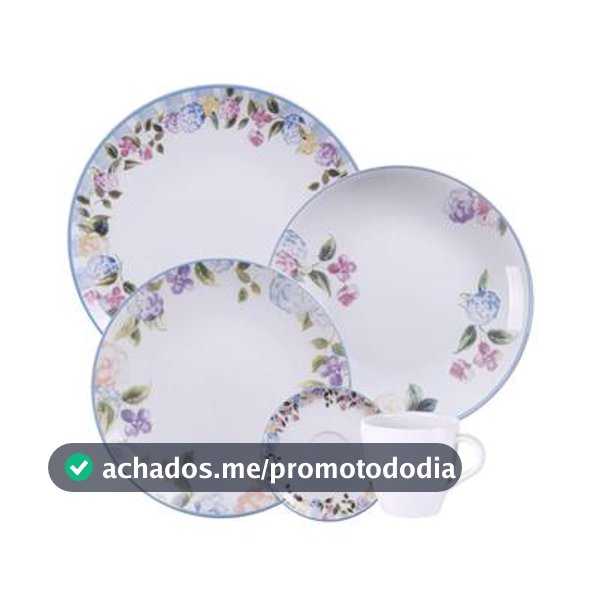 Jogo de Jantar Aura Porcelana Decorada 20 Peças Tramontina