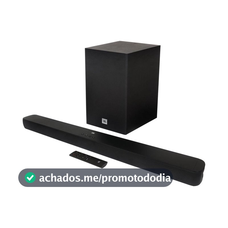 Soundbar JBL Cinema 2.1 Bluetooth com Subwoofer sem Fio 110W USB