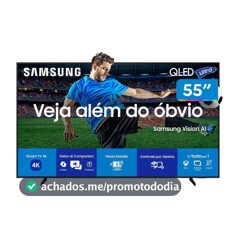 Smart TV 55" Samsung Ultra 4K QLED QN55Q7FAAGXZD Tizen Q4 AI 3 HDMI