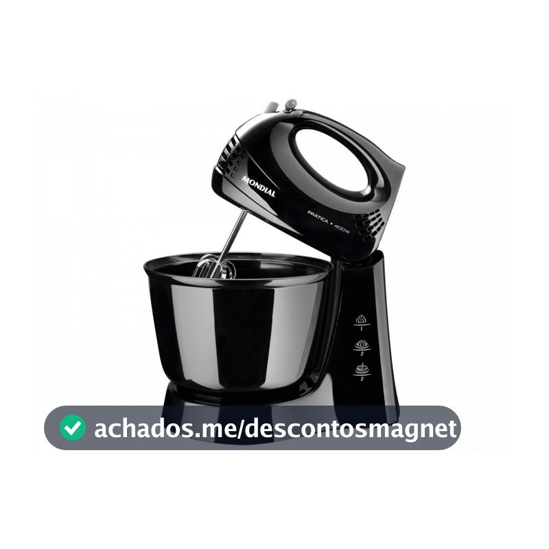 Batedeira Mondial Preta 400W Prática B-44-B