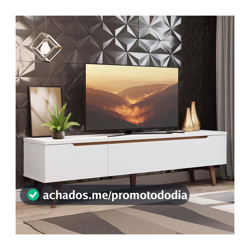 Rack para Sala TV até 75 Polegadas 2 Portas 1 Gaveta Reims Madesa