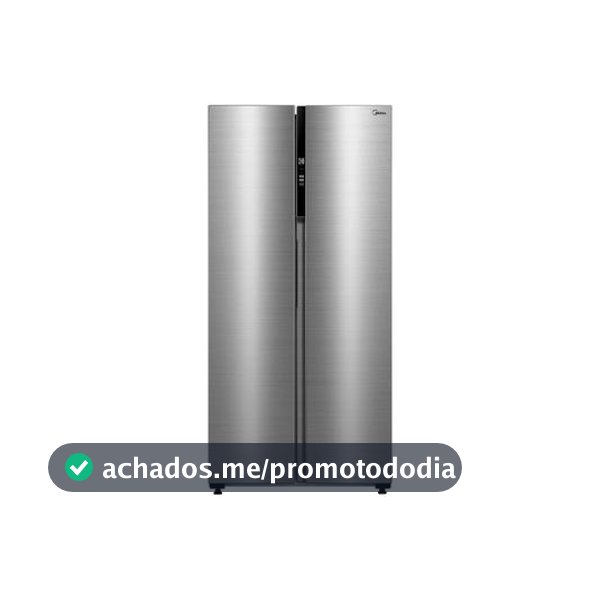 Geladeira/Refrigerador Midea Side by Side Prata 442L MDRS598FGA041 - Geladeira / Refrigerador Side by Side
