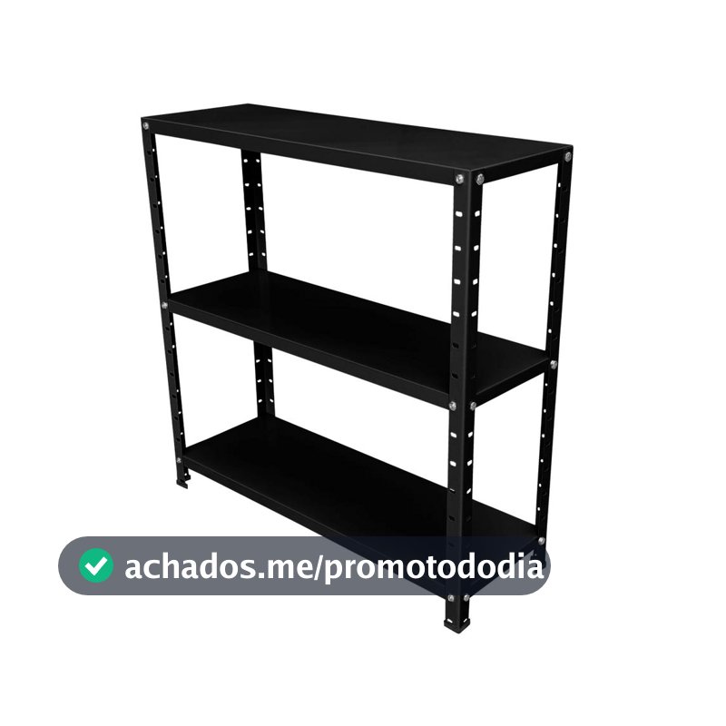 Estante Aço 3 Prateleiras Reguláveis 25cm Multiuso Várias Cores
