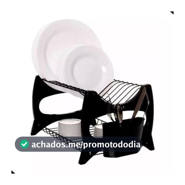 Escorredor De Louca Cozinha 13 Pratos Copo Duplo 2 Andares Porta Talheres