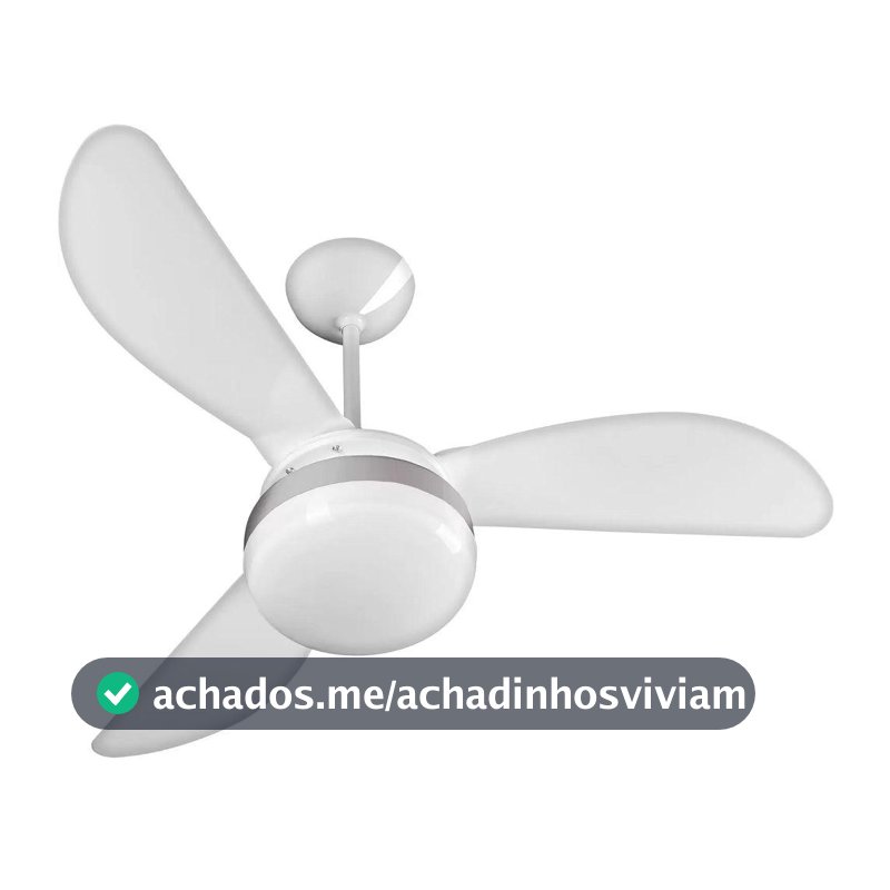 Ventilador de Teto Ventisol Fênix Inverter Branco/Silver Controle Remoto e Placa LED 20W Integrada Bivolt