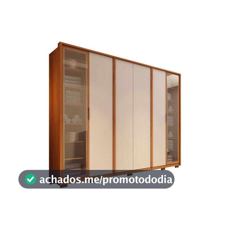 Guarda-roupa Casal 6 Gavetas 6 Portas Caemmun Coari