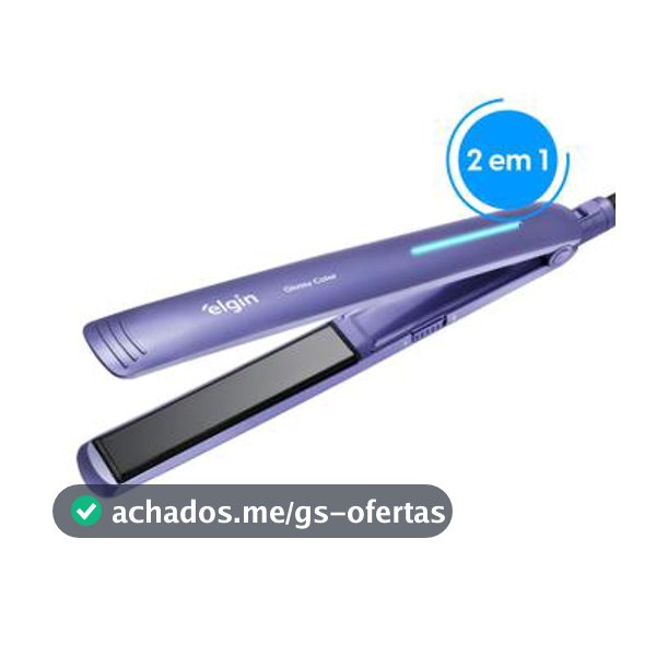 Prancha Alisadora Chapinha Elgin Glossy Color Bivolt 230C Tourmaline Íon -