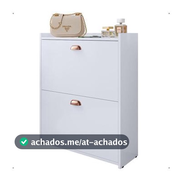 Sapateira Closet Vertical Organizadora 12 Pares Calçados Unissex Prateleira 2 Andares Gavetas Basculante Branco - Lojas RPM - Prateleira e Acessórios - Magazine Sacafarelli