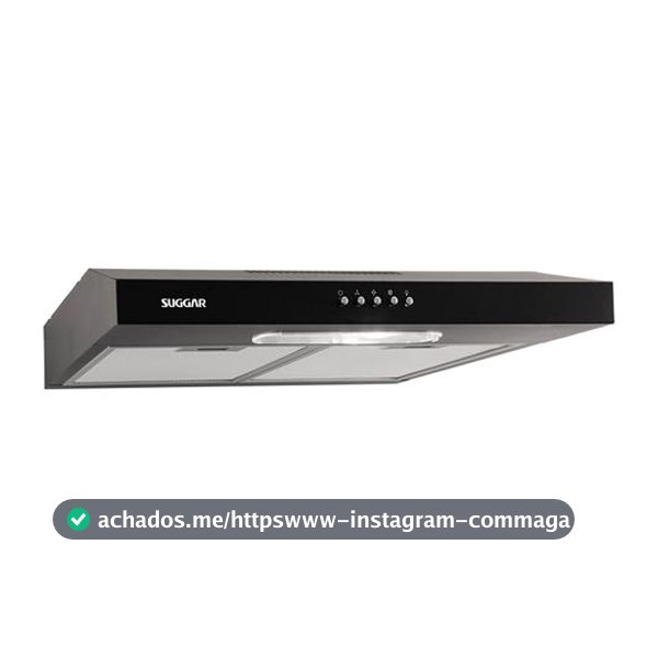 Depurador E Exaustor De Ar Suggar Slim 60cm 3 Velocidades Preto - Depurador de Ar - Magazine Queropromolulu