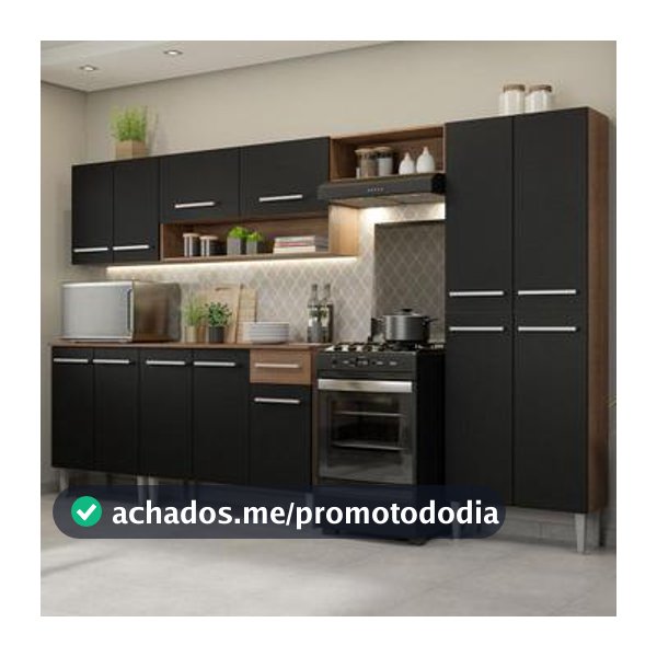 Armário de Cozinha Completa 293cm Emilly Madesa 01
