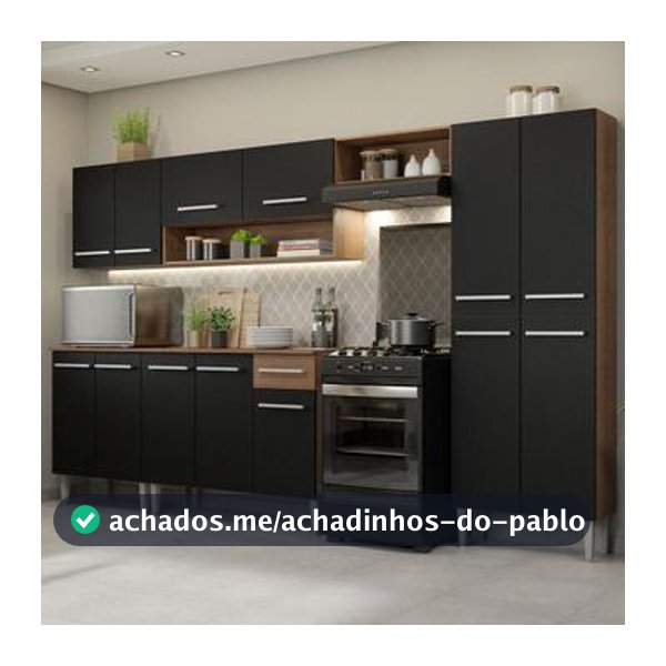 Armário de Cozinha Completa 293cm Emilly Madesa 01