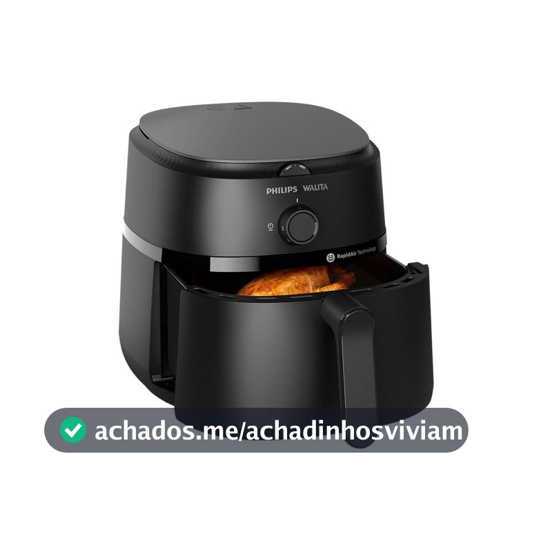 Air Fryer Philips Walita Série 1000 NA130/00 Preto com Timer 6,2L