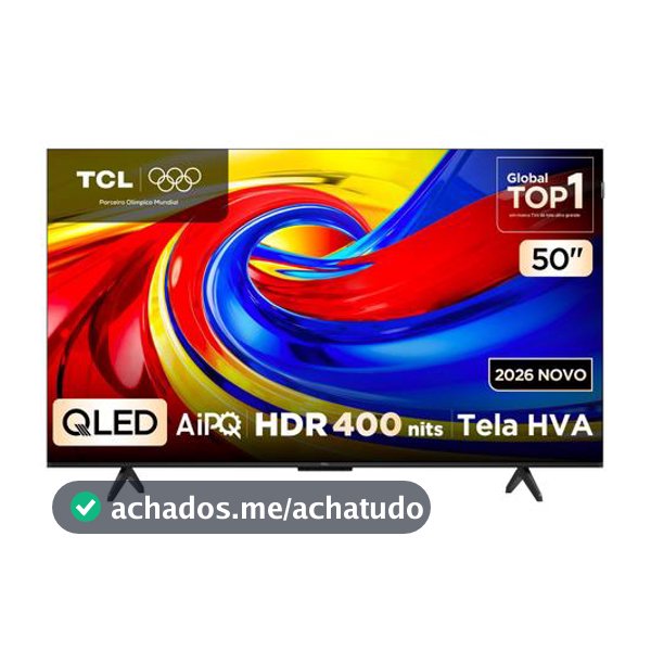 Smart TV 50" TCL 4K UHD QLED 50P7L Google TV 2026