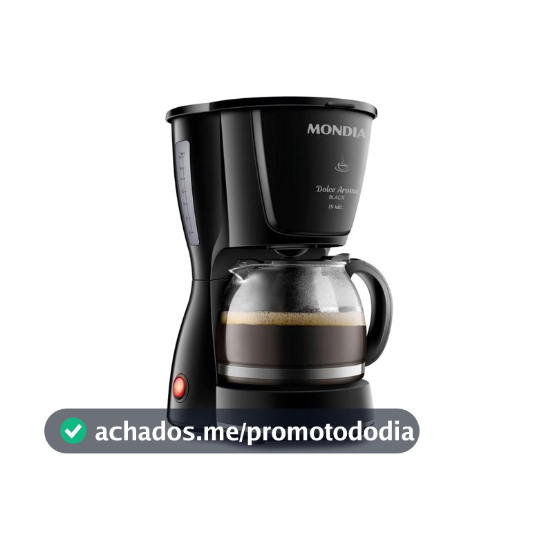 Cafeteira Elétrica Mondial Dolce Arome Black C-30-18X-FB 18 Cafés Preta - Cafeteira Elétrica - Magazine Lapracasaonline