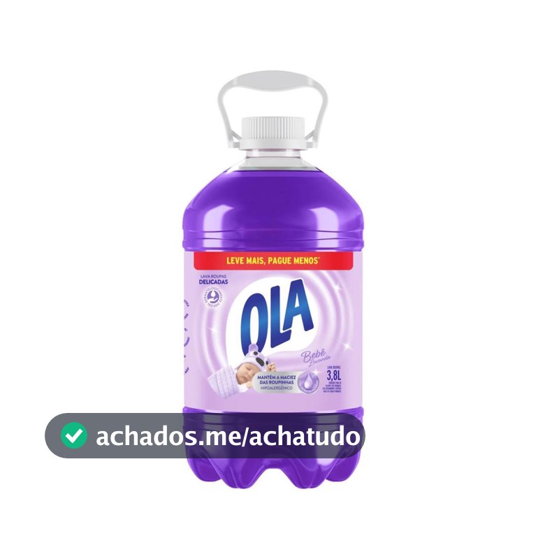 Lava Roupas Líquido Ola Bebê Lavanda 3,8L