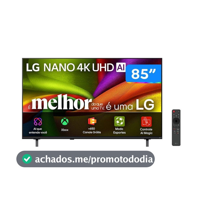 Smart TV LG NANO UHD AI 4K NU855 85 polegadas - Smart Tv
