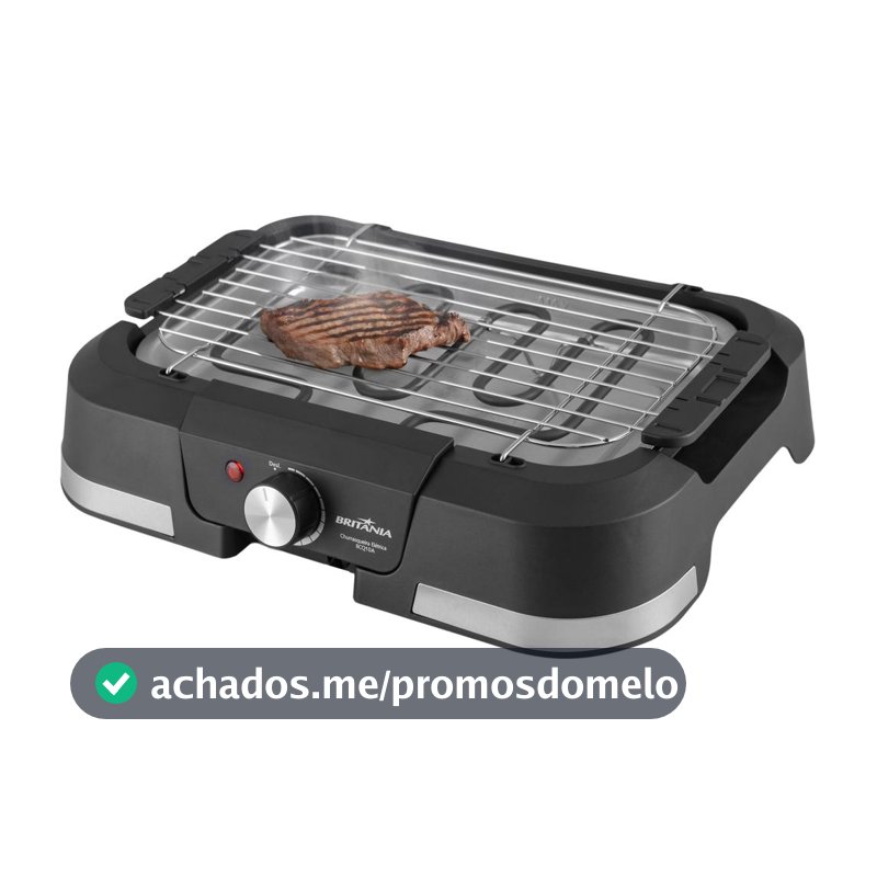 Churrasqueira Elétrica De mesa Britânia 1500W de potência BCQ10A