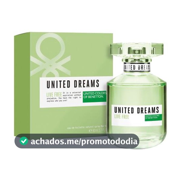 Perfume Benetton United Dreams Life Free - Feminino Eau de Toilette 80ml - Perfume Feminino