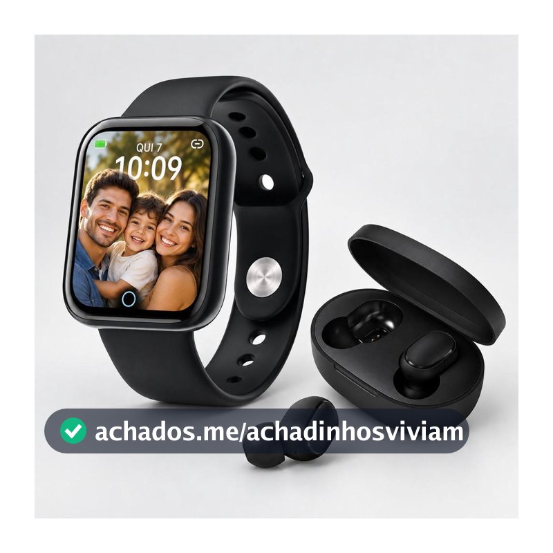 Relógio Smart Watch Digital D20 Masculino / Feminino C/ Fone de Ouvido Sem Fio