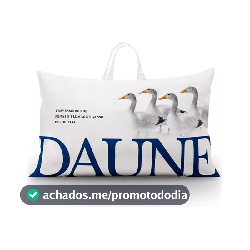 Travesseiro 100% Plumas de Ganso Siberiano - Daune - Travesseiro Comum - Magazine Sacafarelli