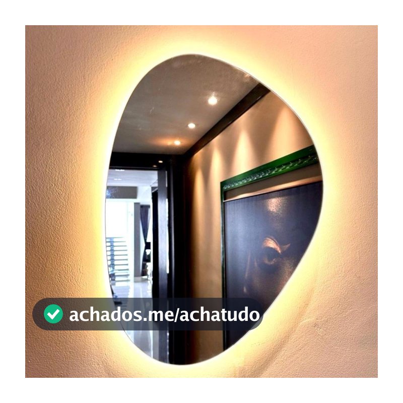 Espelho Orgânico 51cm LED Decorativo Para Banheiro/Quarto - V.A Decor - Espelho Decorativo - Magazine Queropromolulu