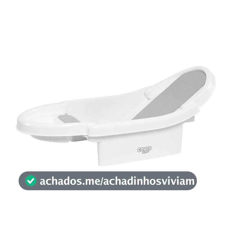 Banheira de Bebê Cosco Kids Fold Up Branco e Cinza 3L - Banheira de Bebê - Magazine Sacafarelli