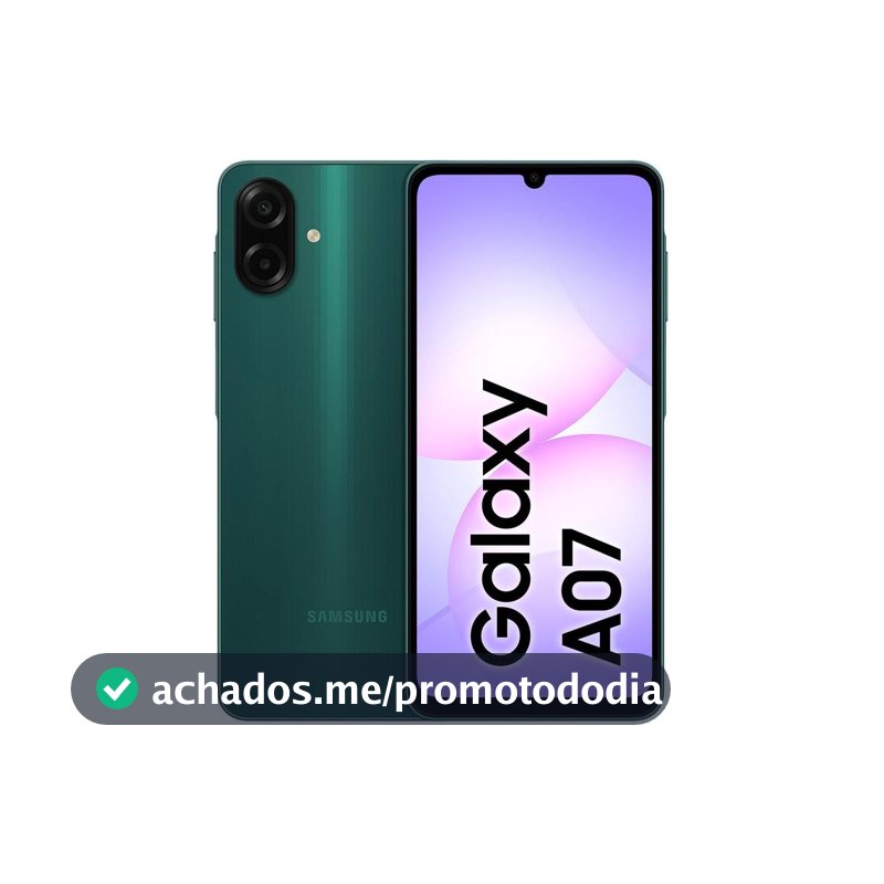 Celular Samsung Galaxy A07 256GB Verde 8GB RAM Tela 6,7" Câm. Dupla + Selfie 8MP