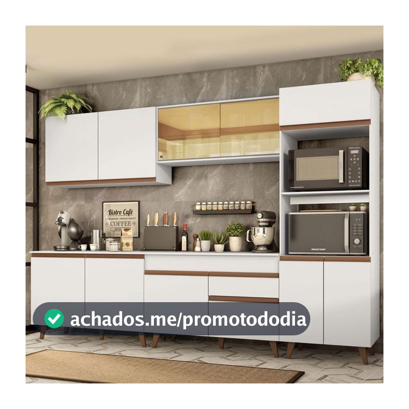 Armário de Cozinha Completa 310cm Reims Madesa 01