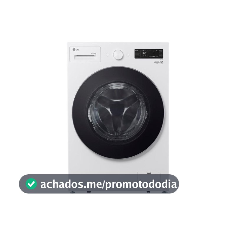 Lava e Seca Smart LG 16kg WD16WNT Inverter Smart Água Fria e Quente Branca - Lava e Seca - Magazine Loucops