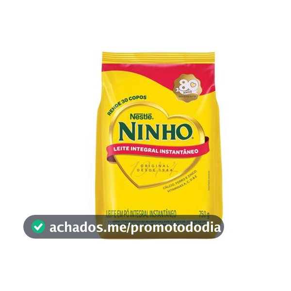Leite em Pó Integral Instantâneo Nestlé Ninho Sachê 750g