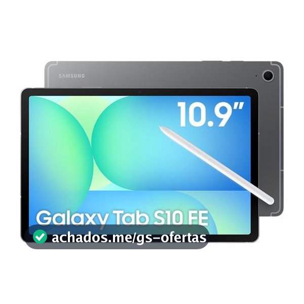 Tablet Samsung Galaxy Tab S10 FE com Capa e Caneta S Pen 8GB RAM 128GB 10,9" Android 15 Exynos 1580 Wi-Fi - Tablet Samsung - Magazine Duduocha