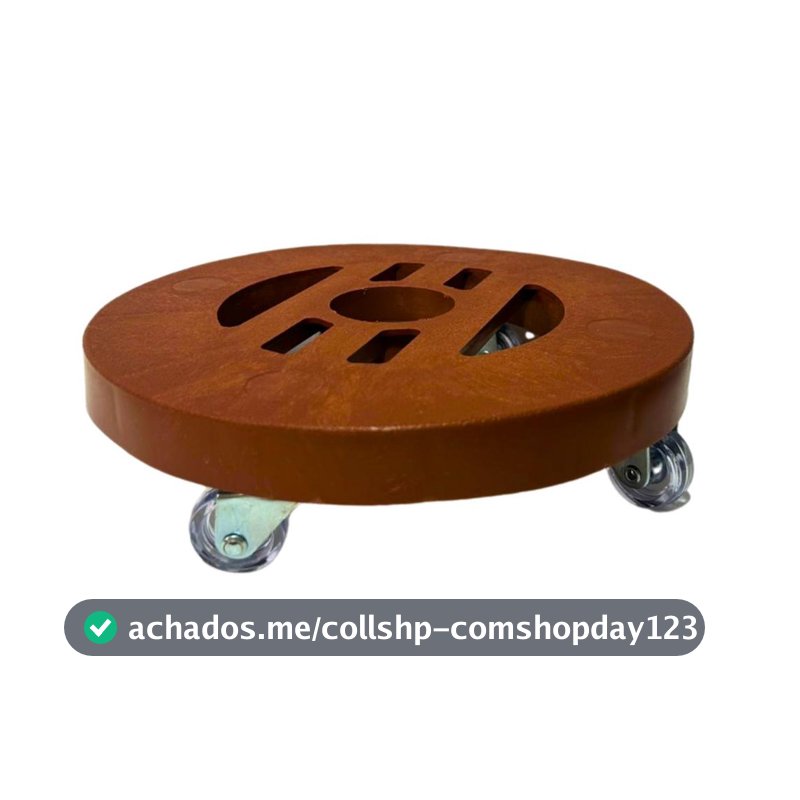 Suporte Para Vaso de Planta com Rodinha Transparente 24cm