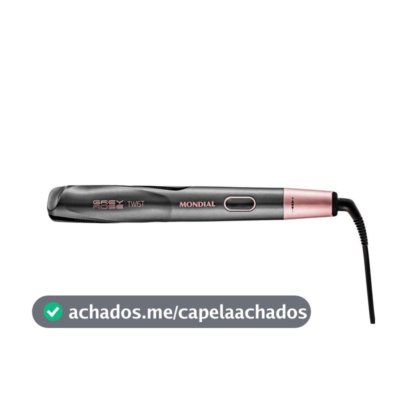 Prancha Alisadora Mondial Bivolt Grey Rose Twist P-29 230