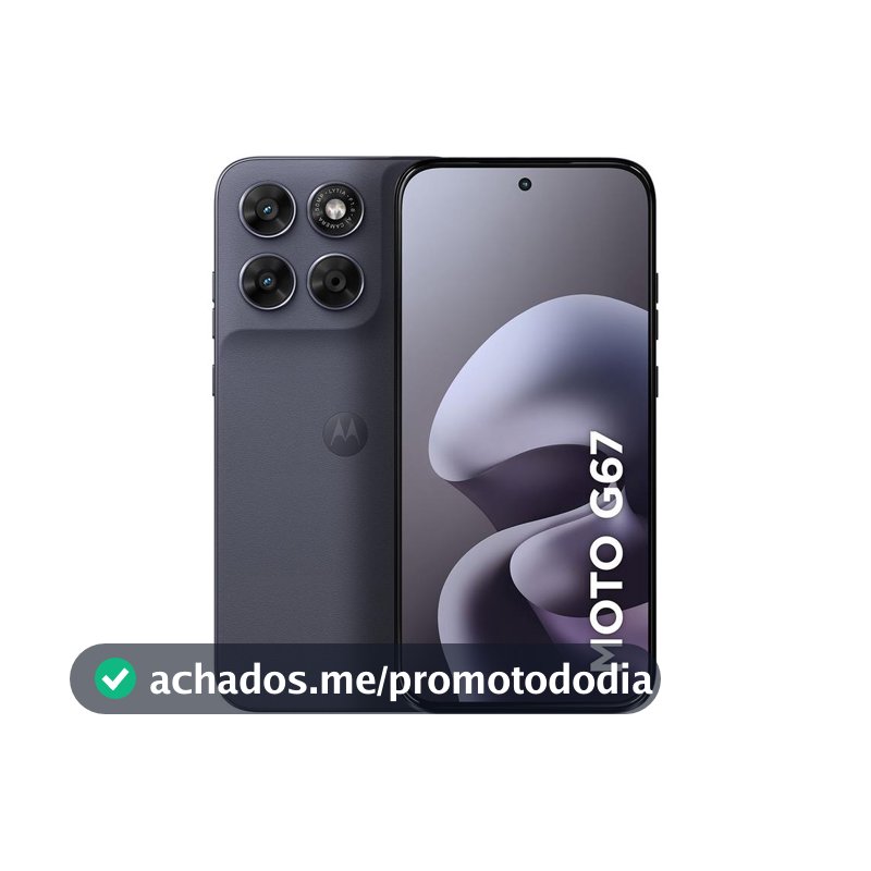 Smartphone Motorola Moto G67 5G 256GB 12GB (4GB RAM + 8GB RAM Boost) Câmera 50MP Sony Lytia 600 Tela 1.5K Extreme Amoled 120Hz Ultrarresistente