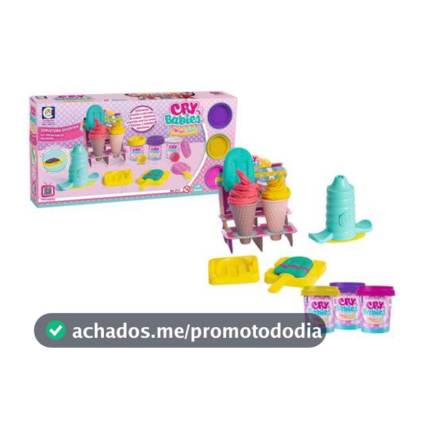 Kit Massinha Cry Babies Sorveteria Divertida