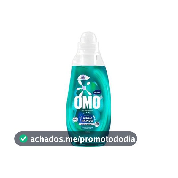 Lava Roupas Líquido Ciclo Rápido OMO Ação Total 750ml - Sabão