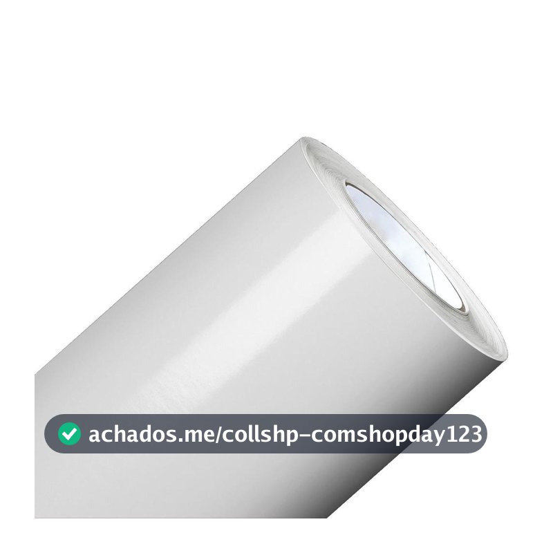 Adesivo Branco Brilhante P/ Geladeira Móveis Fogão Vinil Liso Decoração C/ Espátula P/ Envelopamento