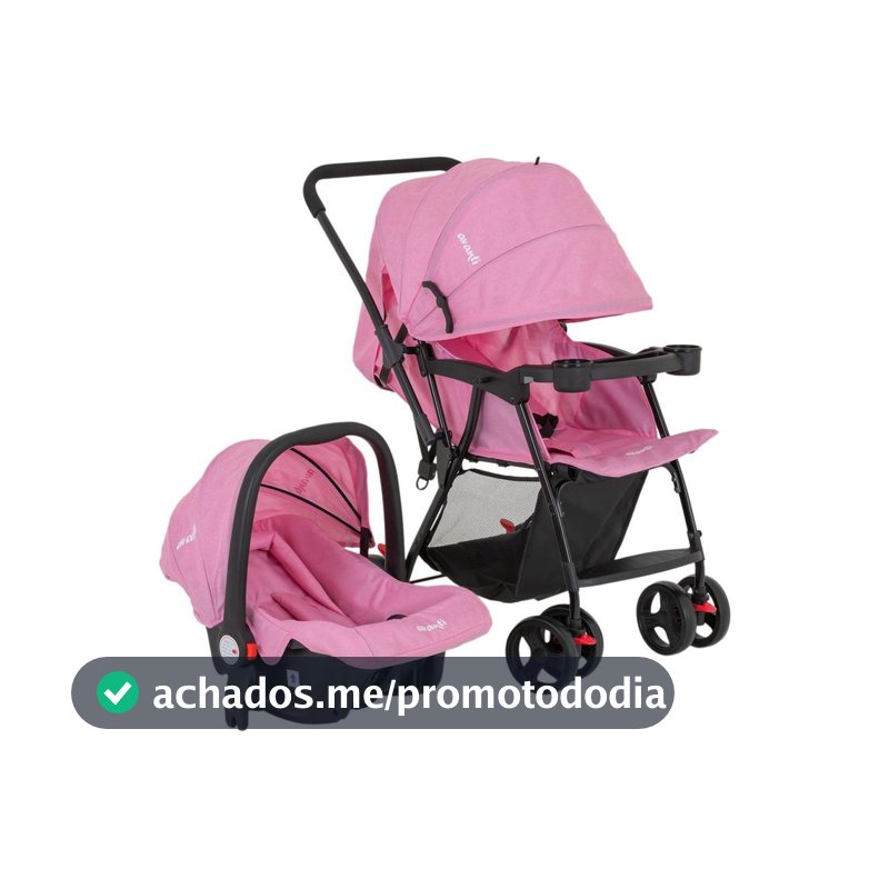 Carrinho de Bebê Reversível com Bebê Conforto Avanti Travel System Owen 6 Rodas 15kg