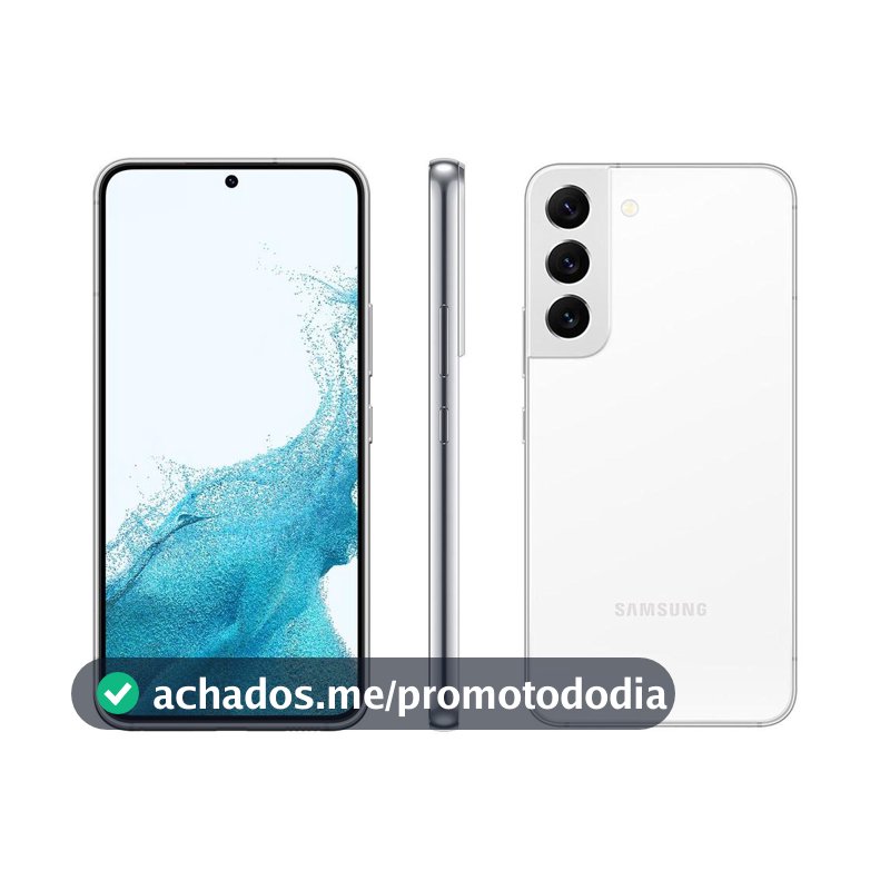 Smartphone Samsung Galaxy S22 256GB Branco 5G Octa-Core 8GB RAM 6,1" Câm. Tripla + Selfie 10MP Dual Chip