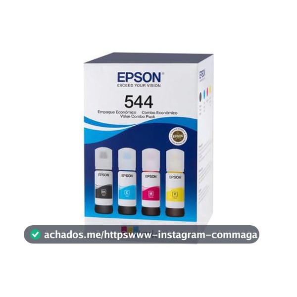 Refil de Tinta Epson EcoTank T544520-4P - 4 Unidades - Refil de Tinta
